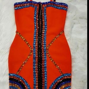 Bandage Orange dress